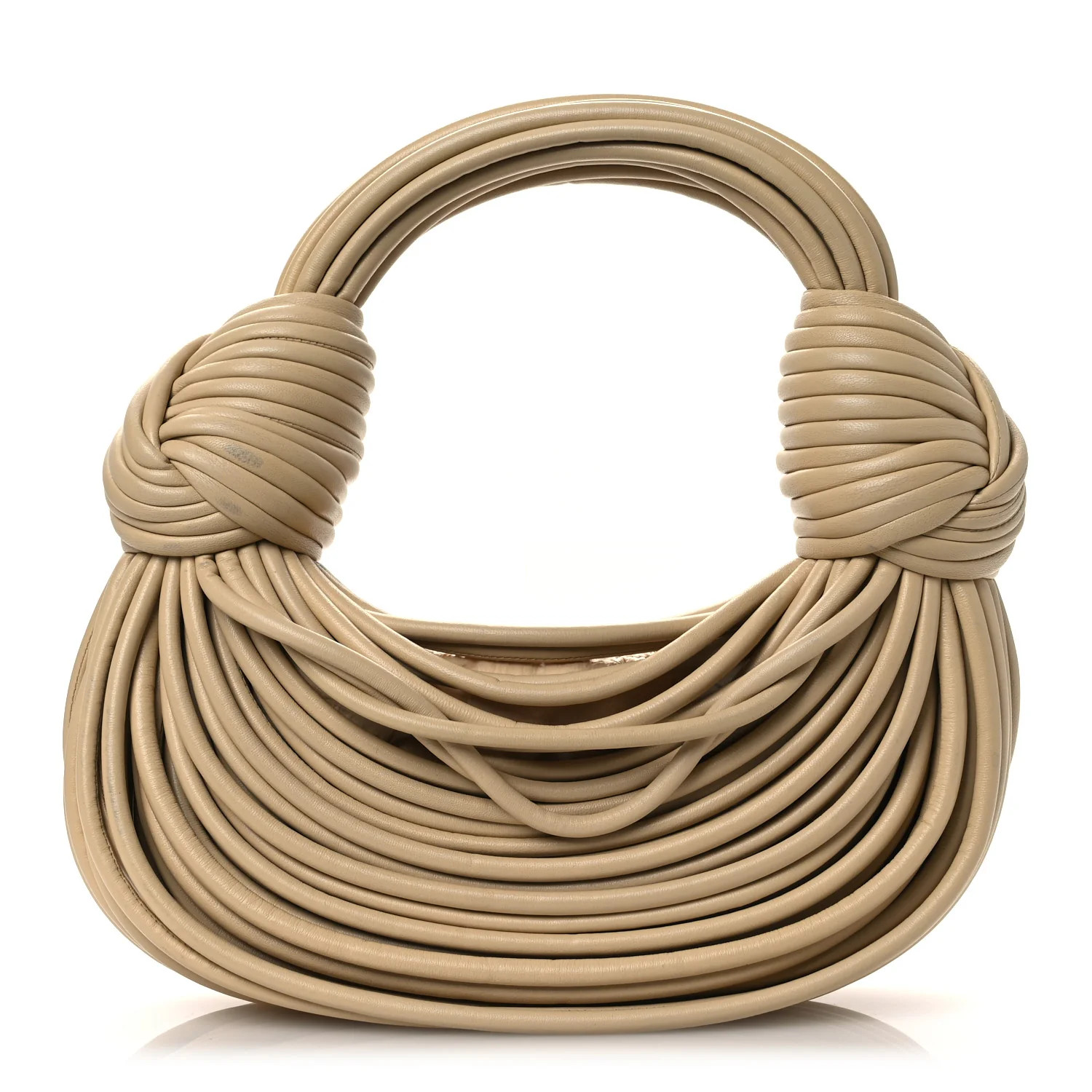 Bottega Veneta Nappa Mini Tubular Double Knot Porridge 1795076 | FASHIONPHILE (US)