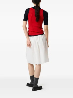 crochet-trims ribbed tank top | Farfetch Global