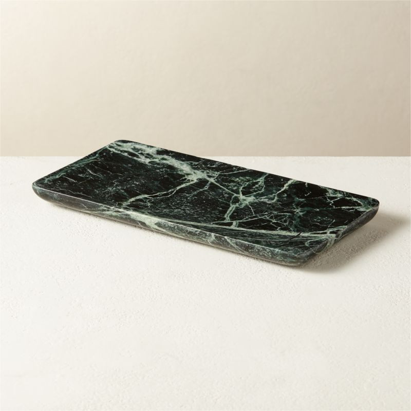 Jules Green Marble Tank Tray + Reviews | CB2 | CB2