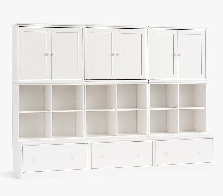 Cameron 3 x 3 Cubby & Cabinet Wall System | Pottery Barn Kids