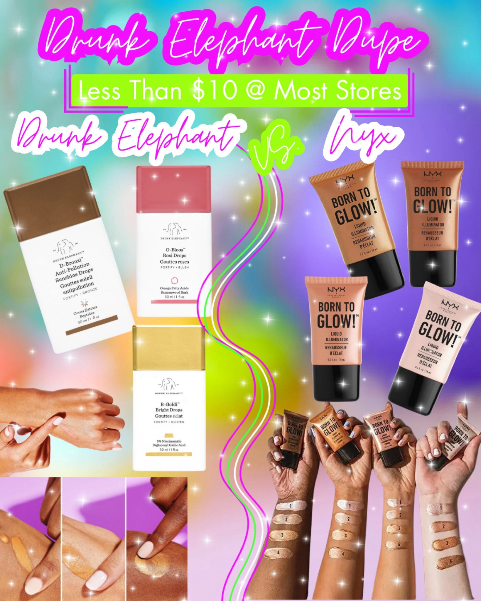 Drunk Elephant Dupe The NYXBorn To Glow Liquid Illuminator #drunkelephant #dupe #nyx #affordable #beauty #trend

#LTKsalealert #LTKstyletip #LTKbeauty