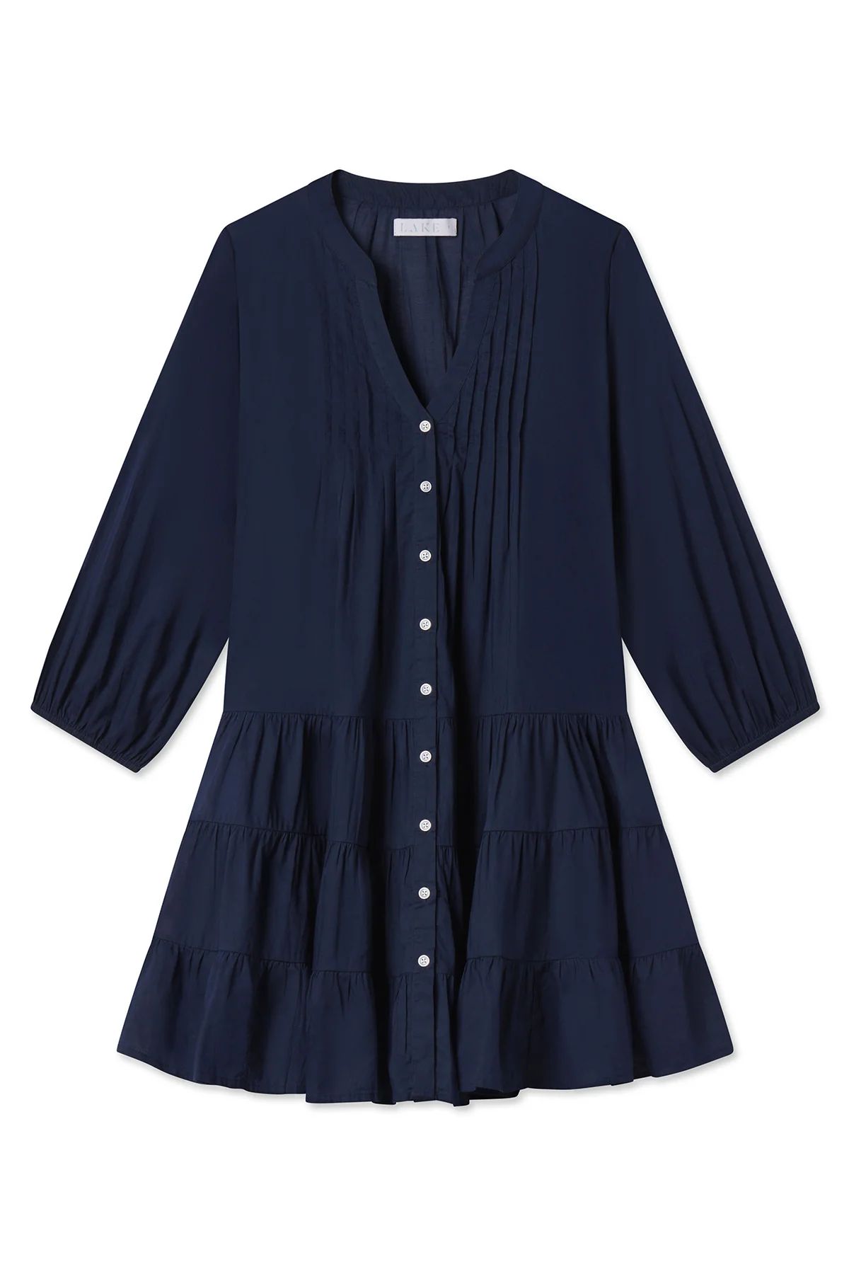 Eloise Tiered Dress in Deep Navy | Lake Pajamas