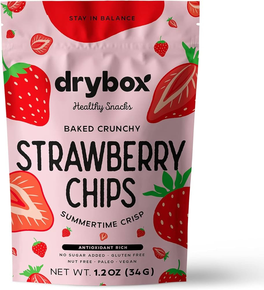 Drybox Strawberry Chips 1 Pack| No Sugar Added Unsweetened Non GMO, Dried Strawberries No Pestici... | Amazon (US)