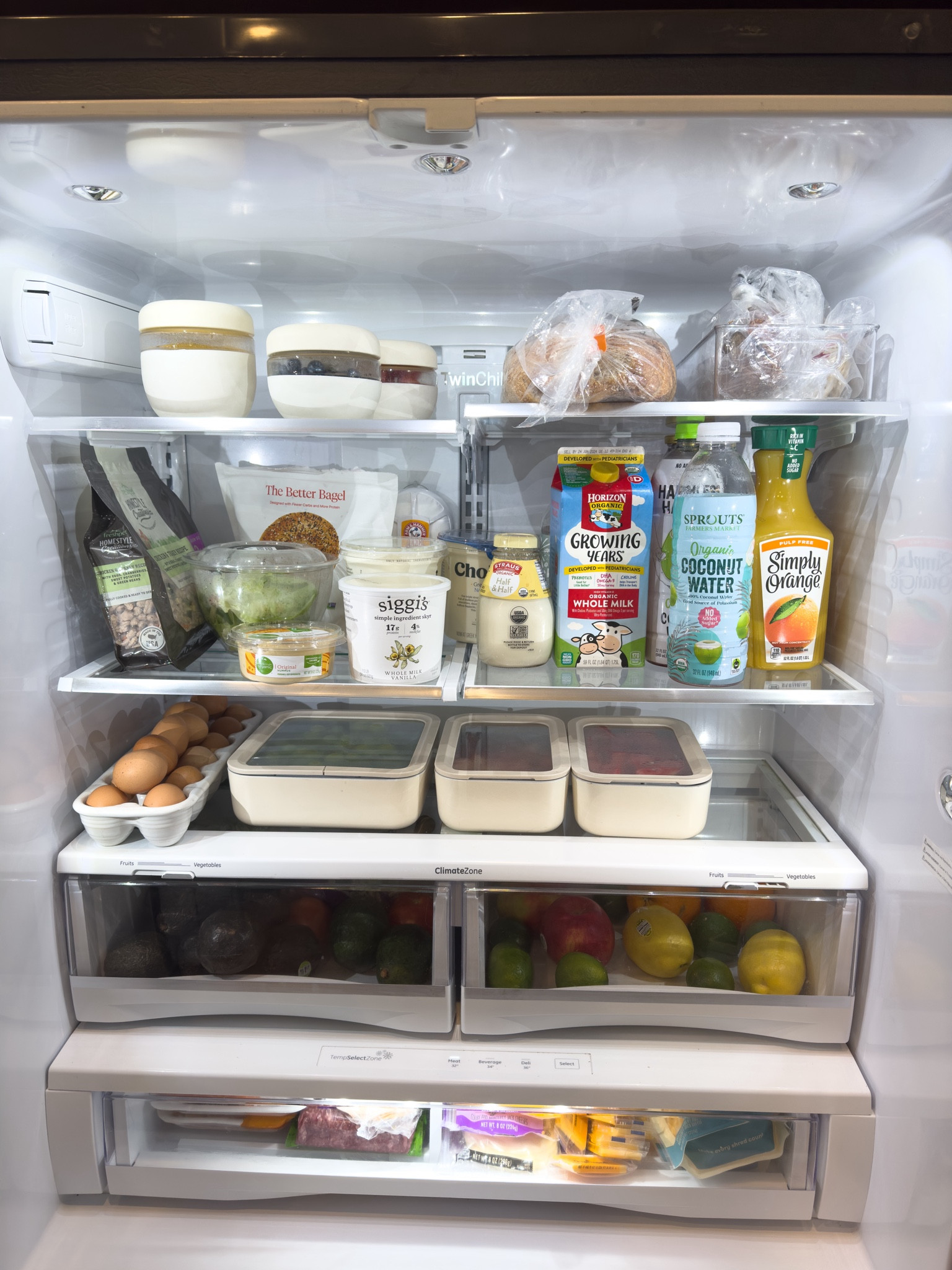 Fridge organization 🤍💫🫶🏽🍇🍒 my caraway code is NICOLEXO for 10% off! 

#LTKHome #LTKFindsUnder50