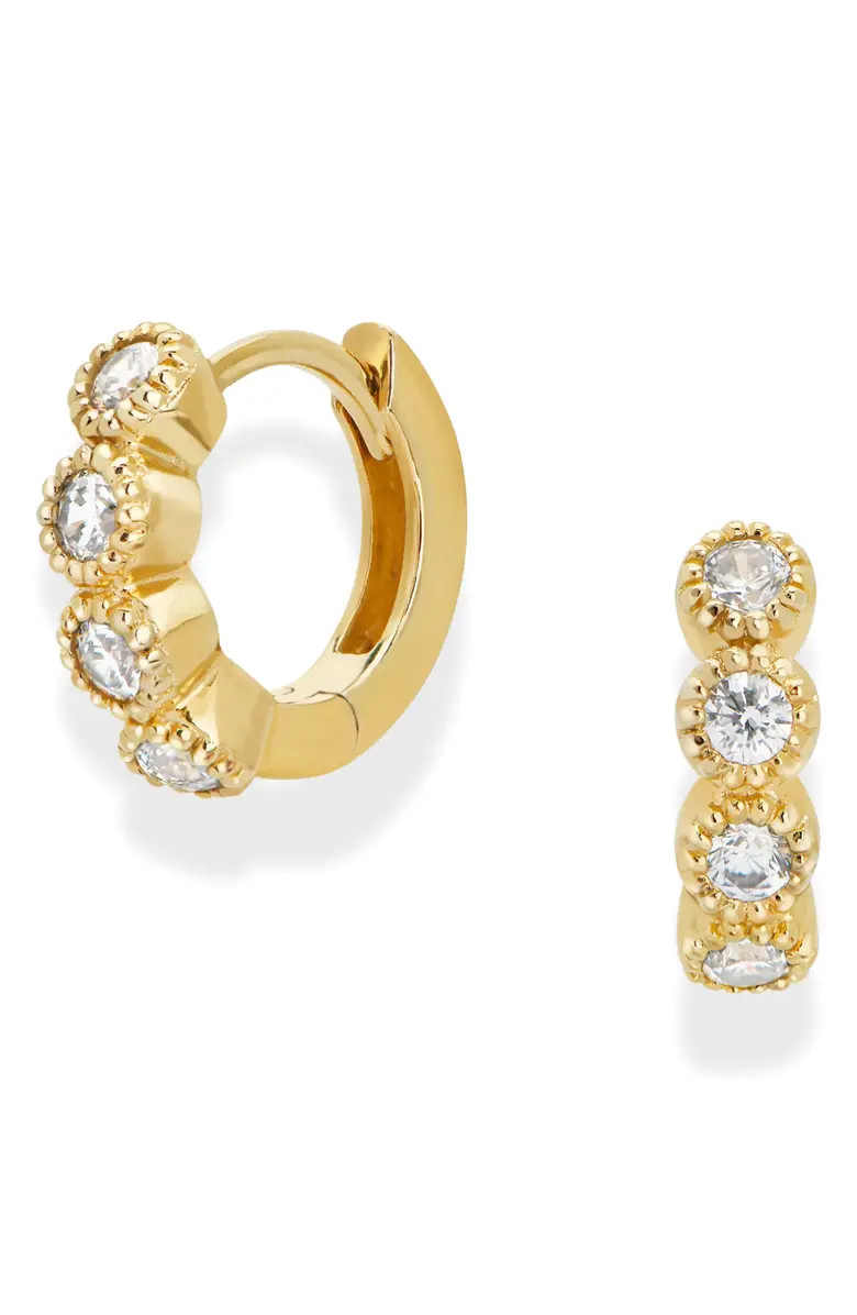 MOD AND JO Hilary Milgrain Huggie Hoop Earrings | Nordstrom | Nordstrom