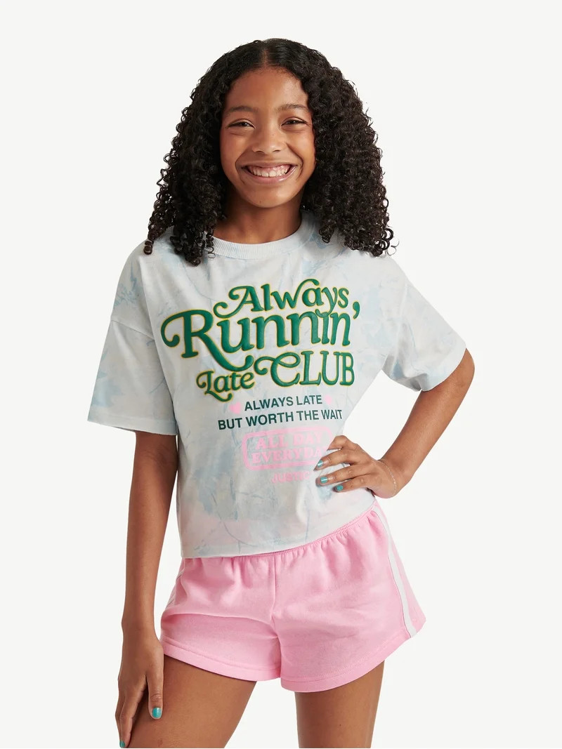Justice Girls EDF Short Sleeve Tee, Sizes XS - XLP | Walmart (US)