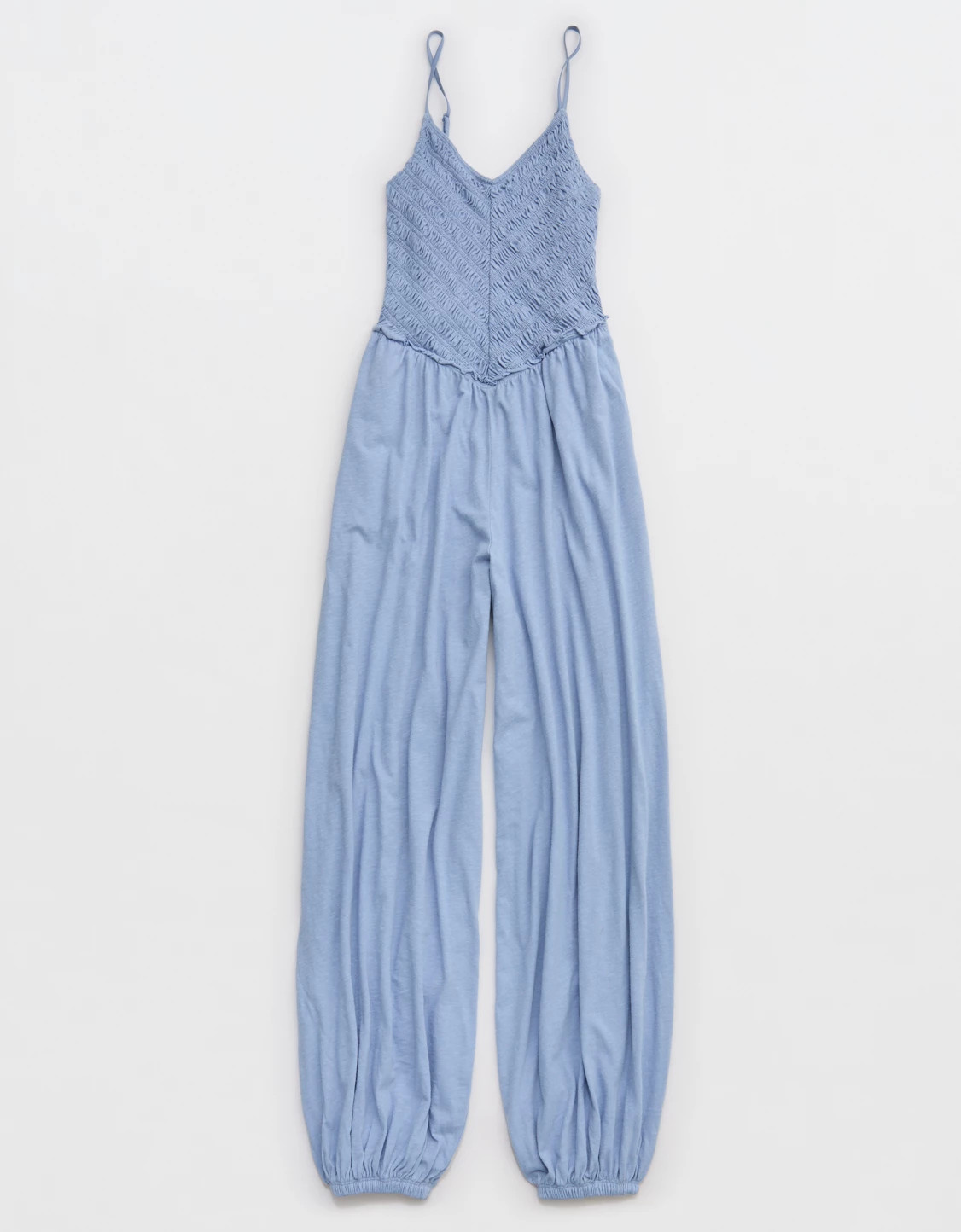 Aerie Happiest Smocked Jumpsuit | Aerie