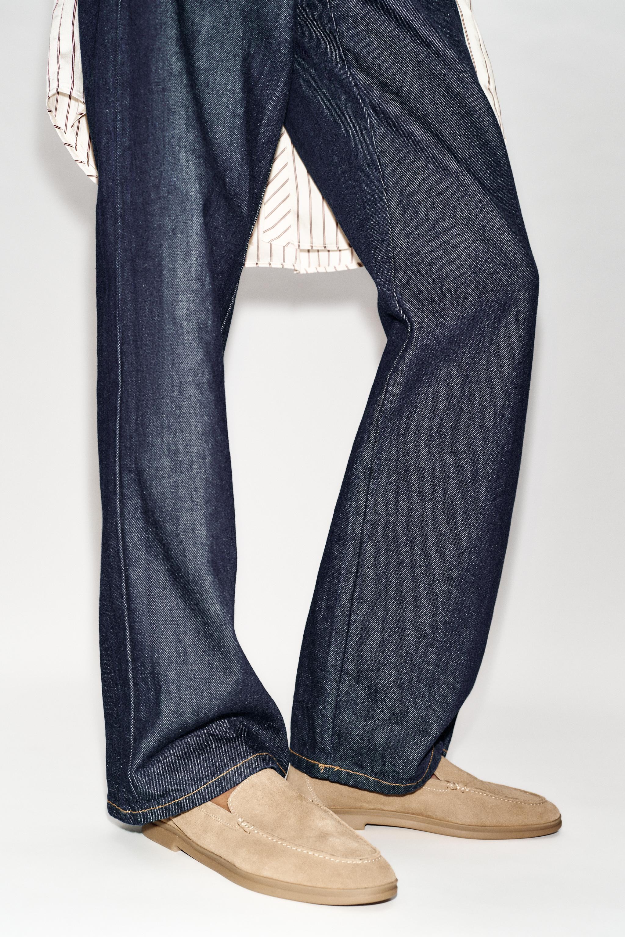 LOW HEEL SPLIT LEATHER LOAFERS | Zara US