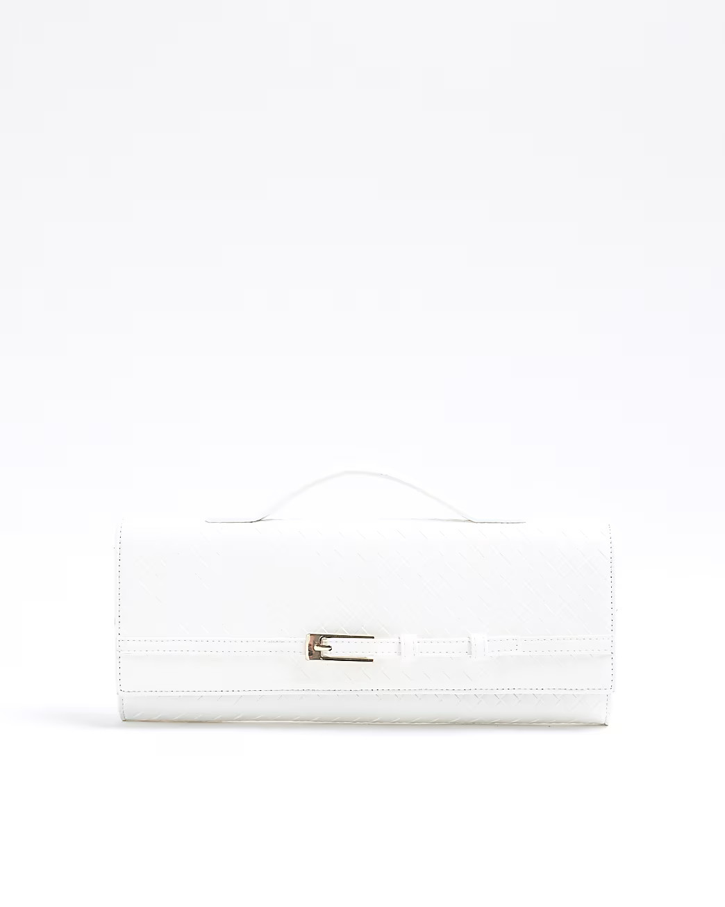 White Woven Clutch Bag | River Island UK & IE