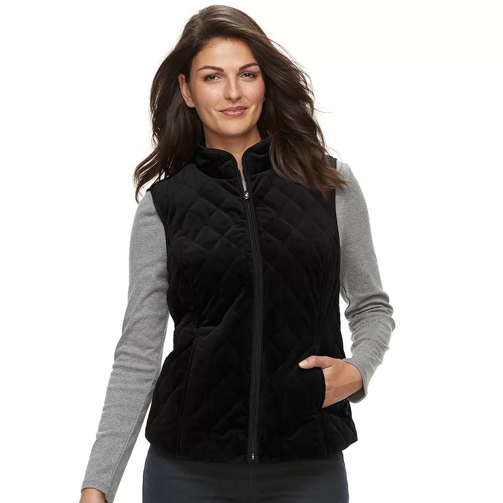 Women's Croft & Barrow® Classic Quilted Vest | Kohl's