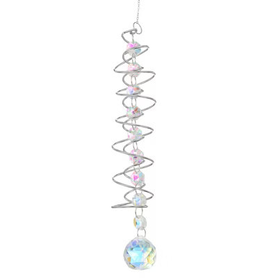 Unique Bargains Suncatchers Garden Decor Windows Hanging Crystal Handmade Natural Beauty Stained Glass Silver AB Style | Target