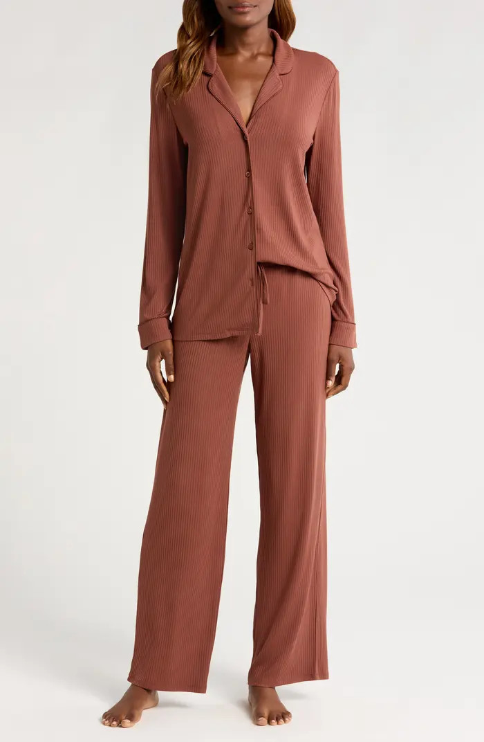 Moonlight Eco Easy Rib Pajamas | Nordstrom