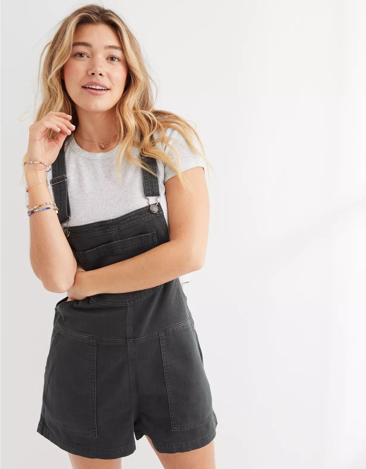 Aerie Werk & Play Denim Shortalls | American Eagle Outfitters (US & CA)