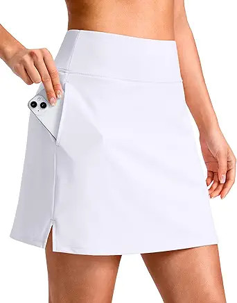 SANTINY 14"/16" Skorts for Women with 3 Pockets High Waisted Casual Golf Skort Pickleball Athleti... | Amazon (US)