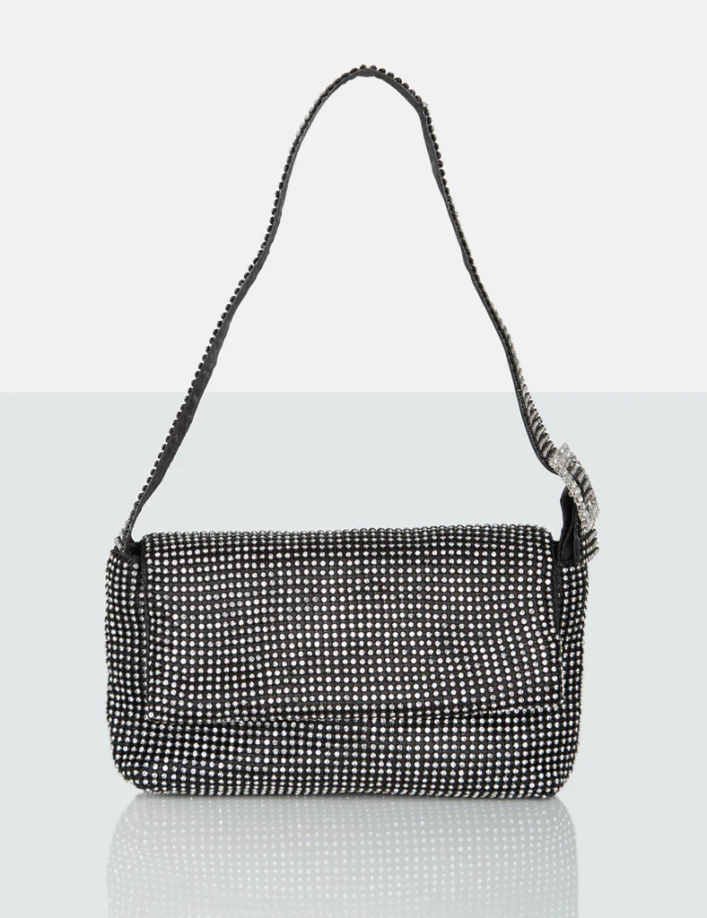 The Luella Black Diamante Bag | Public Desire