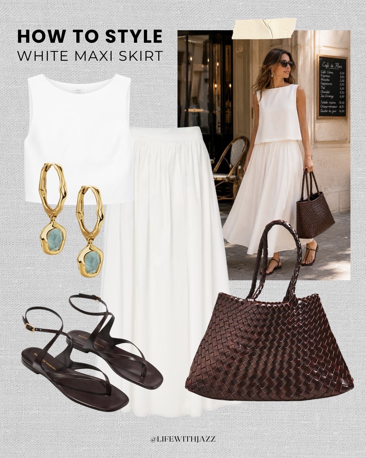 how to style a white maxi skirt for summer 

summer style / summer outfits / maxi poplin skirt / dressy outfits/ travel outfits / strappy sandals

#LTKootd #LTKSeasonal