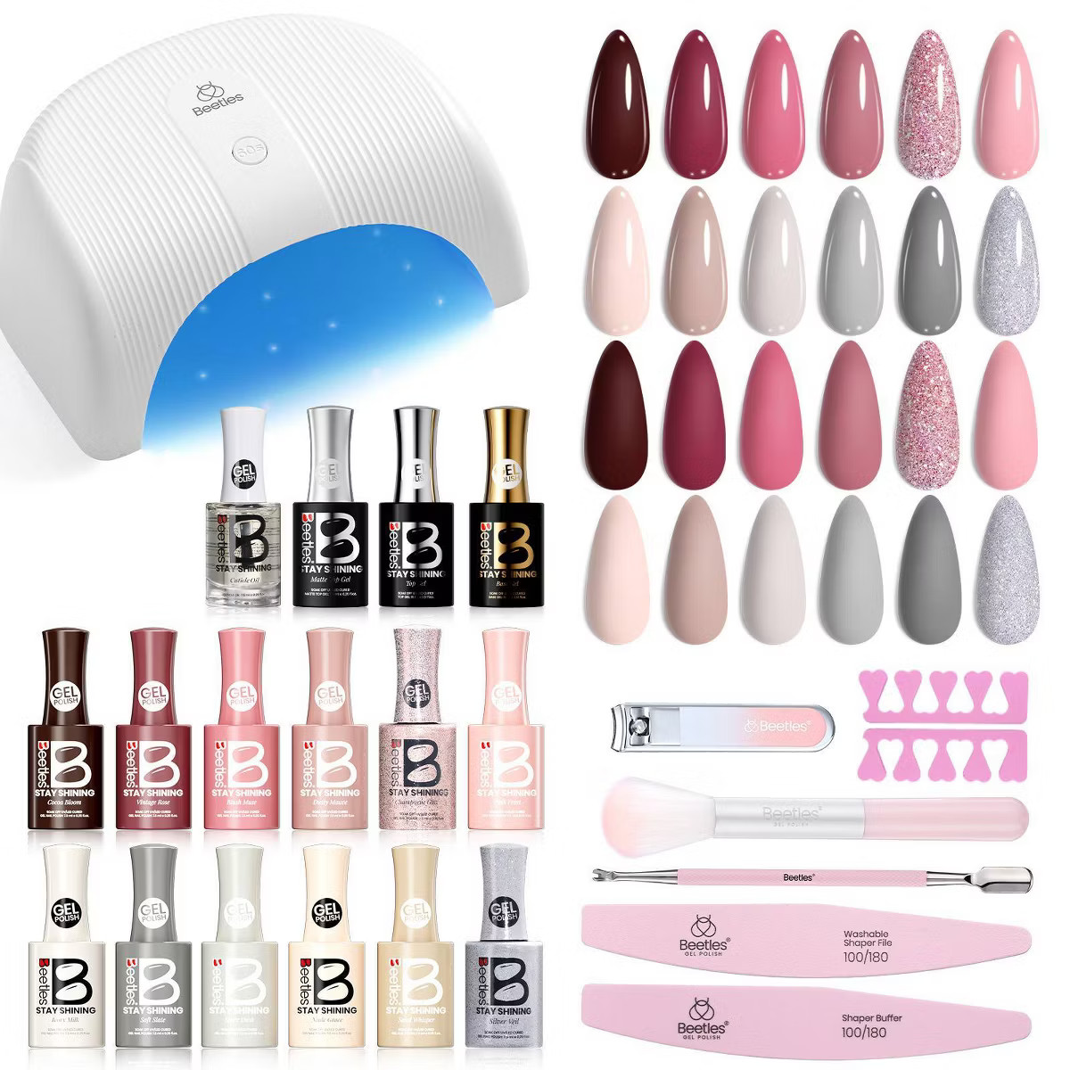 Beetles 12 Colors All In One Nail Polish Starter Kit - 12ct | Target