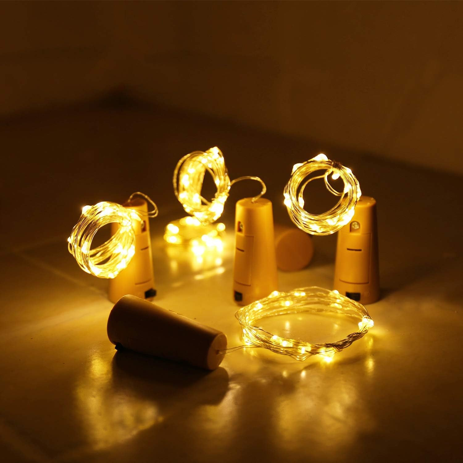 Aluan Wine Bottle Lights with Cork Christmas Lights 12 LED 10 Pack Fairy Lights Waterproof Batter... | Amazon (US)