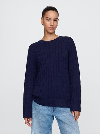 Oversized Cable-Knit Sweater | Gap (US)