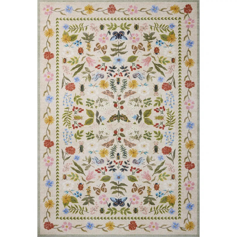 Rifle Paper Co. x Loloi Canopy Cream Area Rug | Wayfair North America