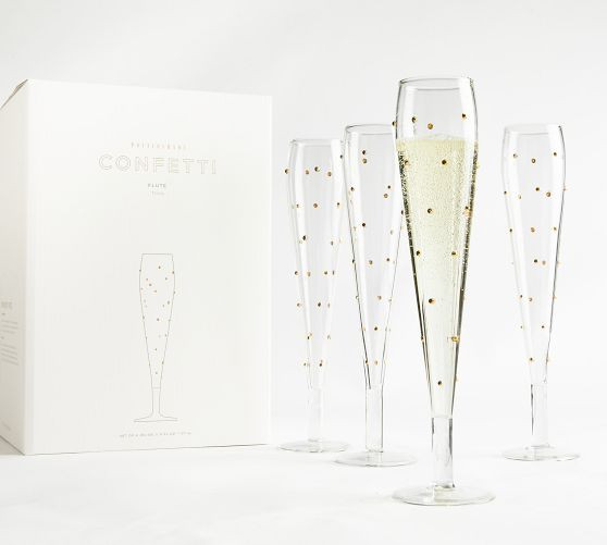 Confetti Celebration Flutes - Set of 4 | Pottery Barn (US)