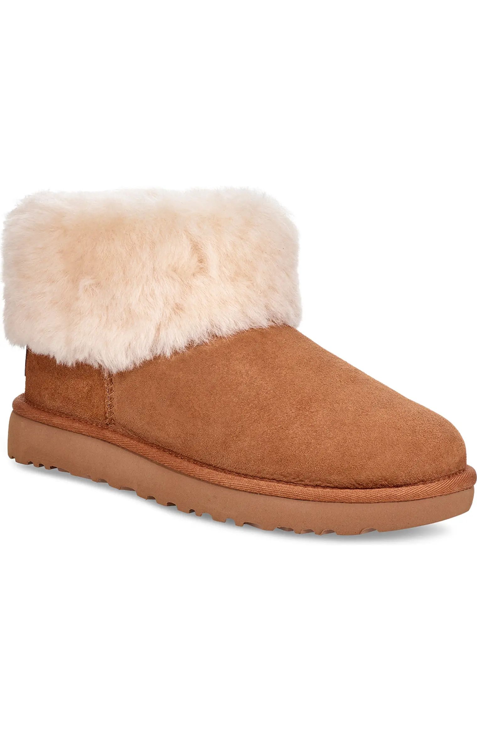 Classic Mini Fluff Genuine Shearling Bootie | Nordstrom