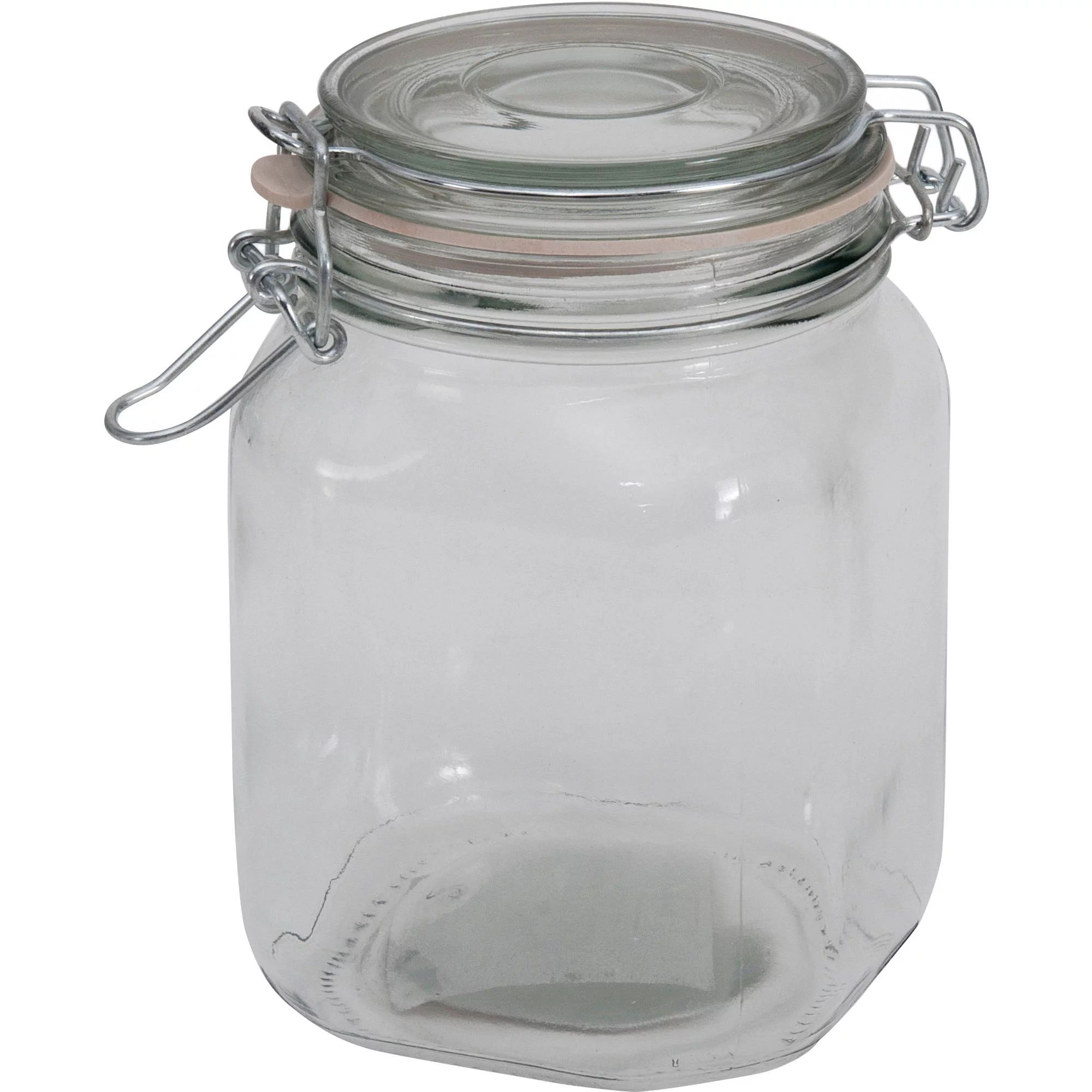 Mainstays 38 oz Clear Glass Jar with Clamp Lid | Walmart (US)