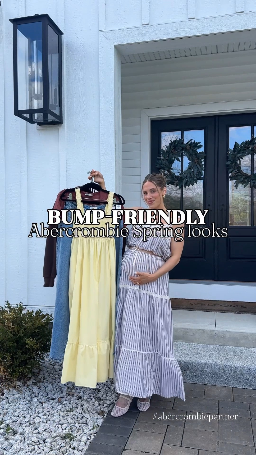 #abercrombiepartner #ad 
@abercrombie spring pieces I know I’ll keep reaching for 🤍 Everything is bump-friendly right now, but still feels like me—and I’ll be wearing it all after too! 

(Sized up one in everything and up 3 sizes in the jeans) 

#LTKSaleAlert #LTKBump #LTKootd