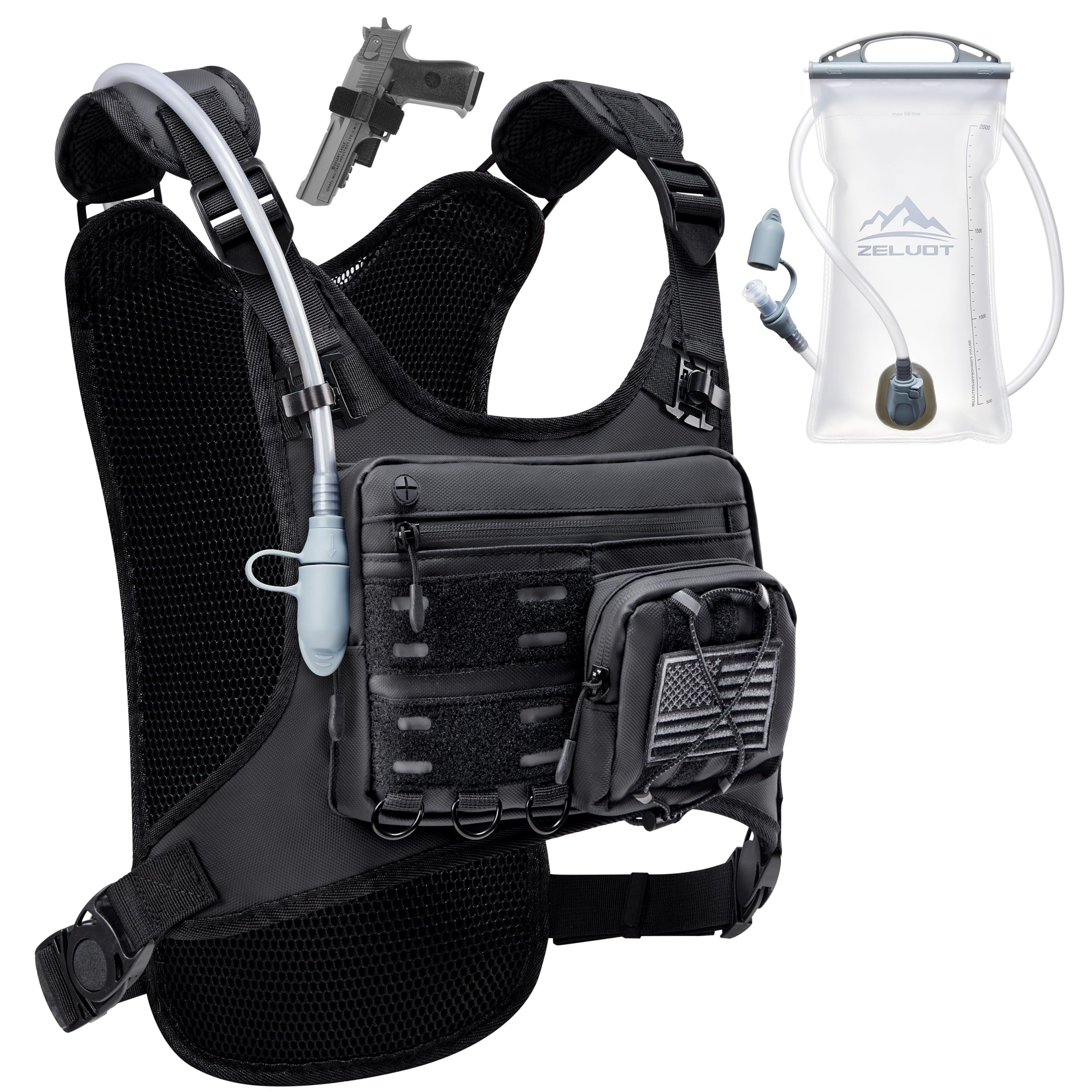 Running Vest with 2L Water Bladder, Hydration Backpack, USA Original Patent, Lightweight Hydratio... | Amazon (US)