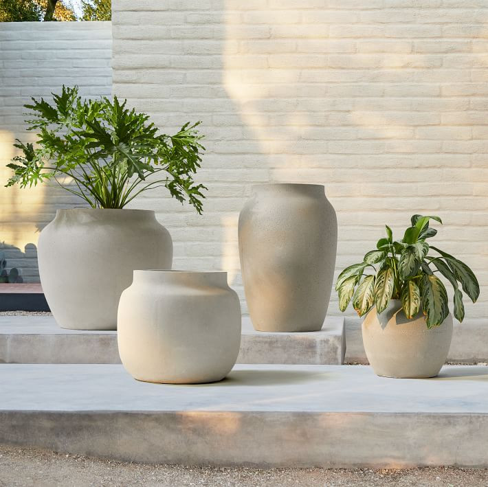 Ronan Ficonstone Indoor/Outdoor Planters | West Elm (US)