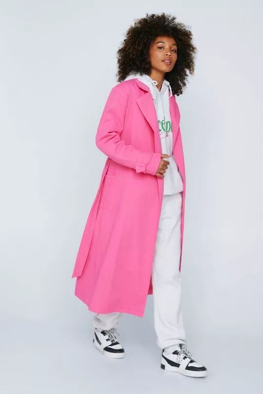 Statement Shoulder Belted Trench Coat | Nasty Gal (US)