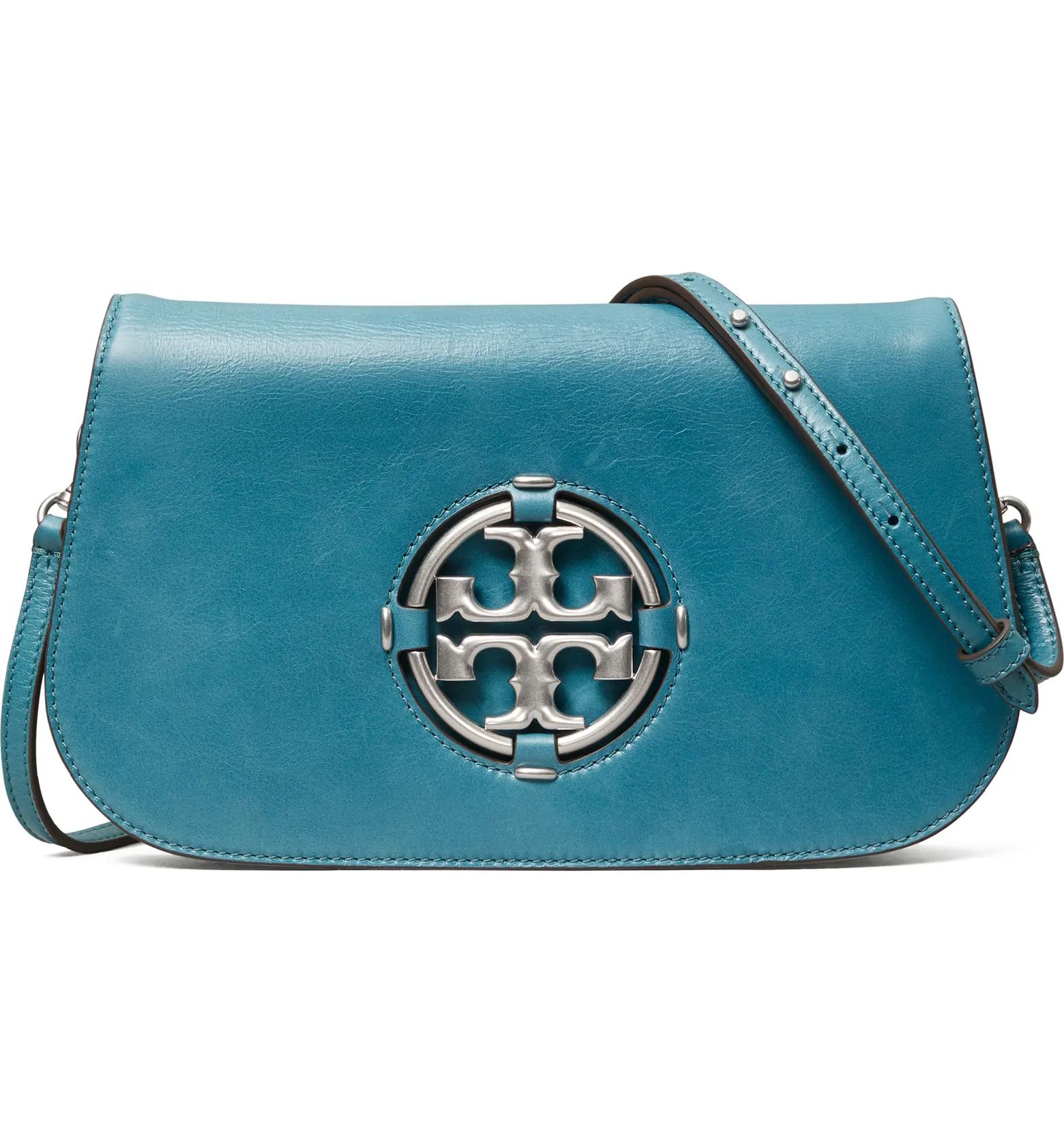 Tory Burch Miller Glazed Leather Clutch | Nordstrom | Nordstrom