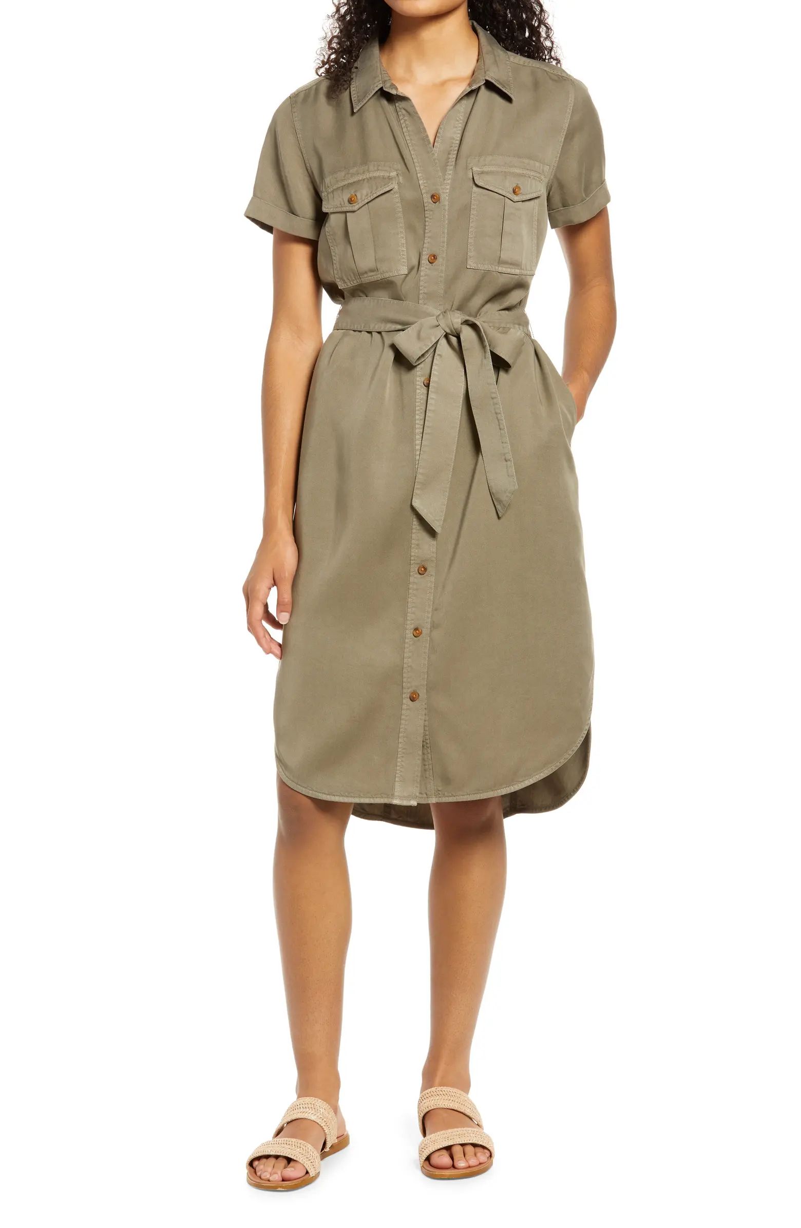 Utility Short Sleeve Shirtdress | Nordstrom