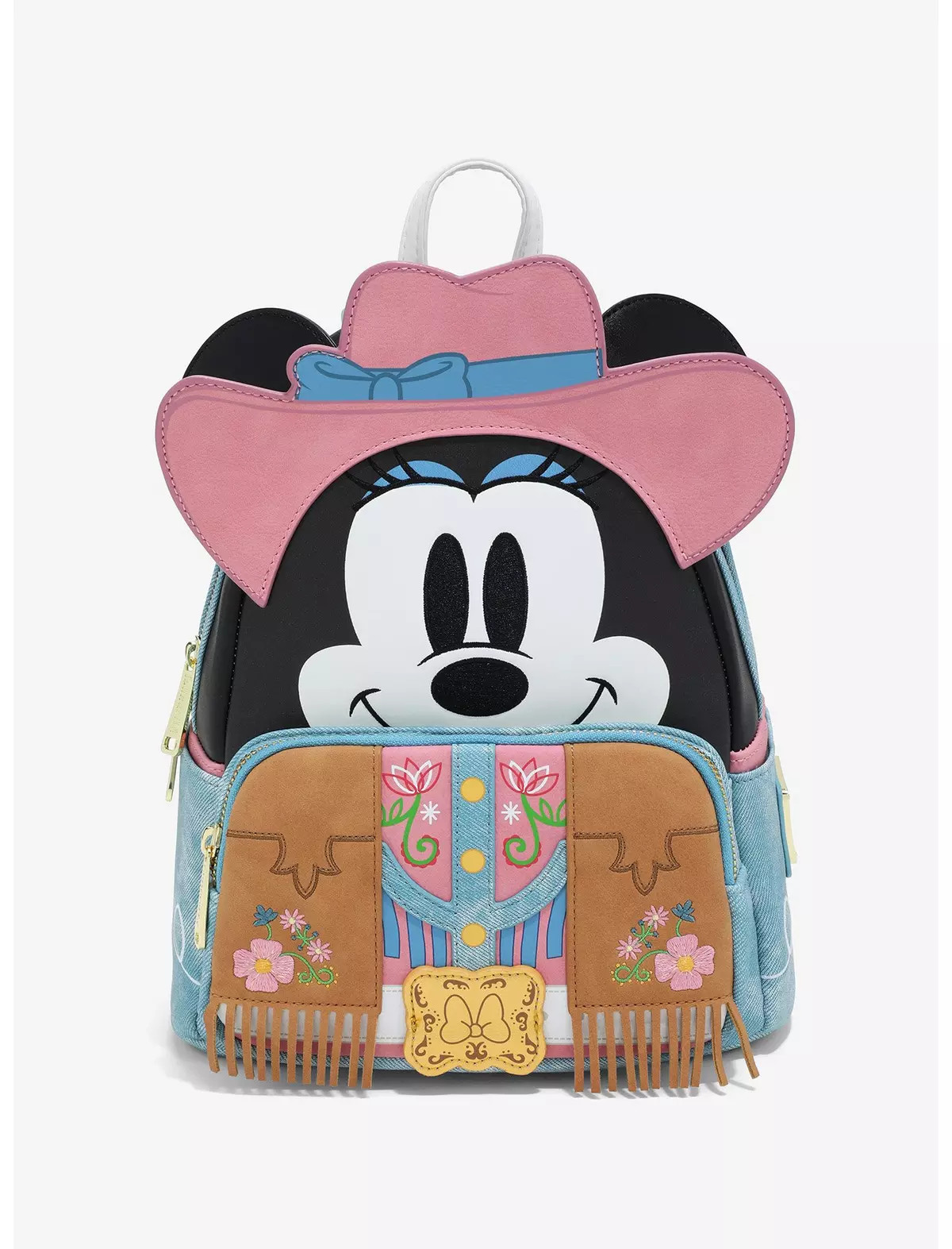 Loungefly Disney Minnie Mouse Western Figural Mini Backpack | BoxLunch