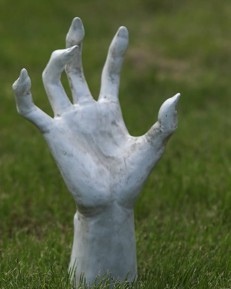 DN DECONATION Halloween Wall Mounted Creepy Reaching Hands, Resin Life-Sized Horror Hands for Yar... | Amazon (US)
