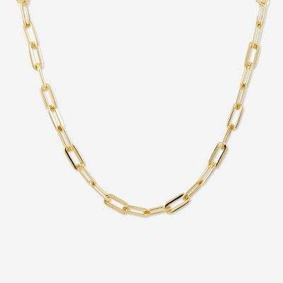 sanctuaire Flat Chain Link Necklace Gold | Target
