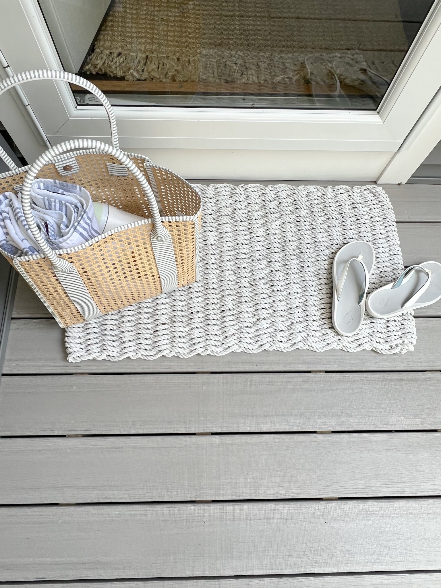 I am hooked on these lobster rope doormats!! They last for YEARS, dry out quickly, don't discolor our stone front stairs or composite deck and are so effective for getting sand off the feet. Perfect for any beach house! 
—- 
spring outdoor refresh, coastal home decor, coastal rugs, coastal doormats, spring doormats, front porch decor, white doormats, wayfair doormats, outdoor decor. pool bags, mark & graham beach bags, waterproof beach bag, beach totes 

#LTKHome #LTKSaleAlert #LTKSeasonal