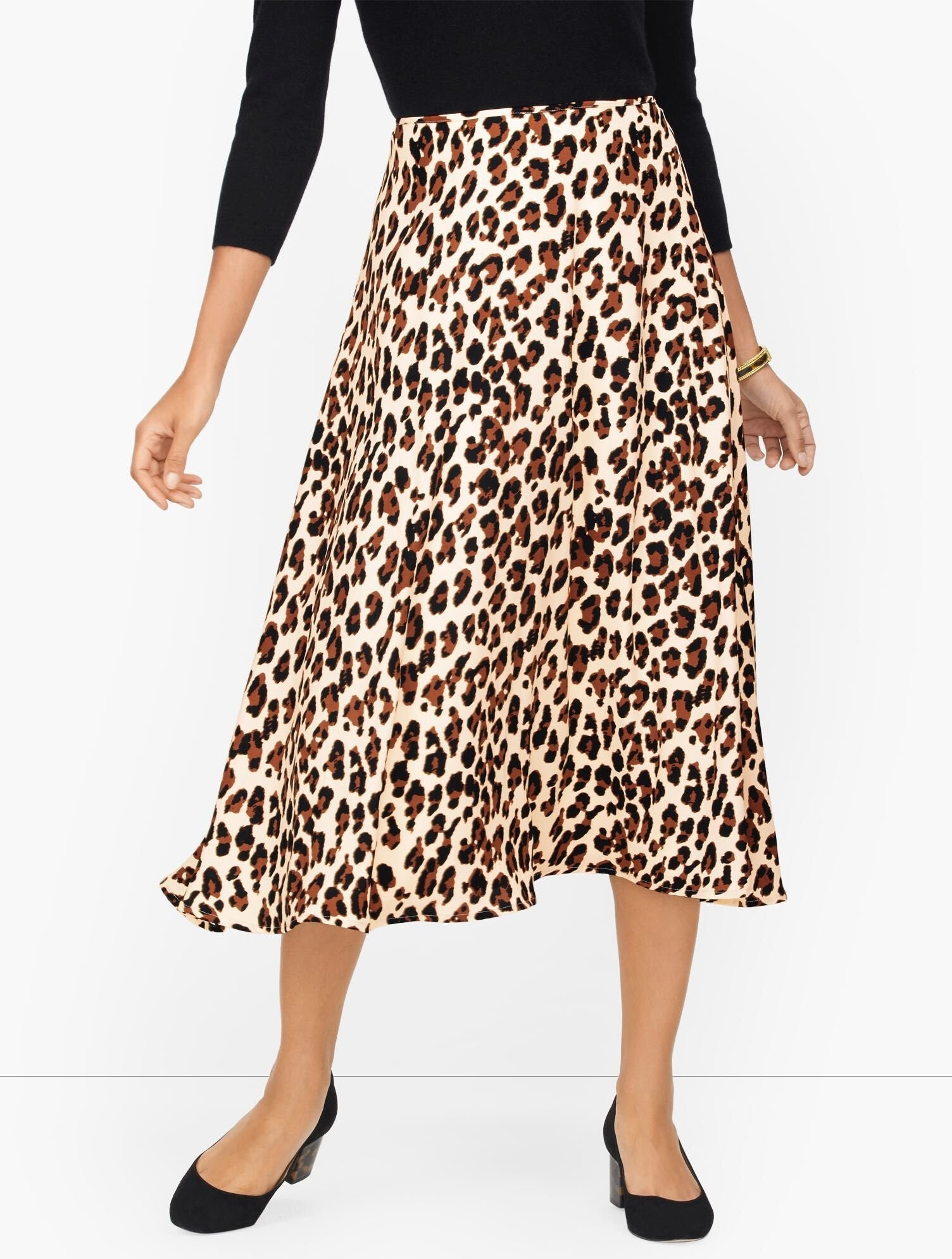 Midi Skirt - Leopard Print | Talbots