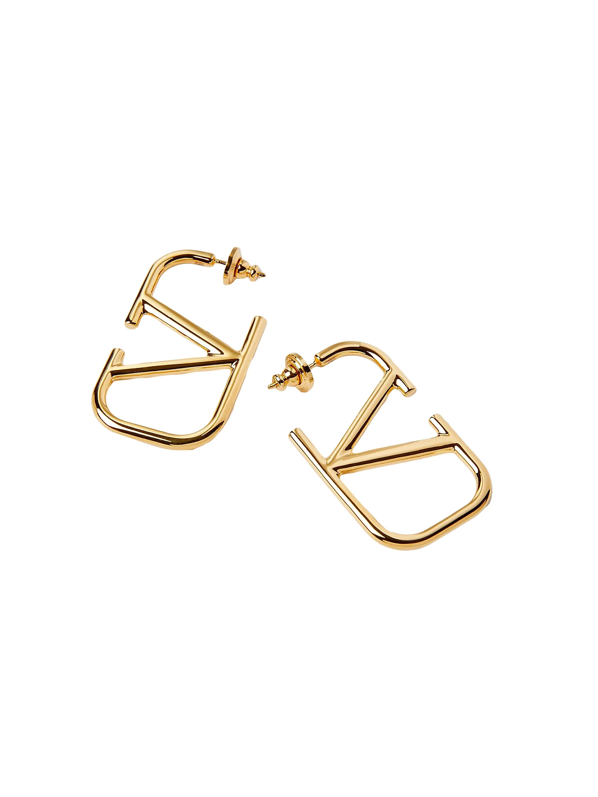 VLogo Signature Metal Earrings | Saks Fifth Avenue