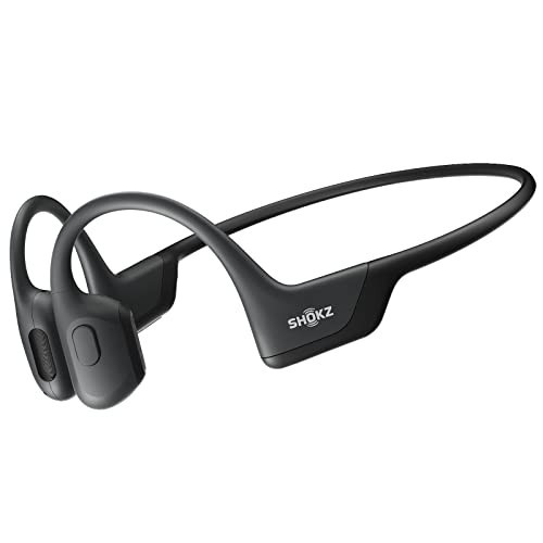 SHOKZ OpenRun Pro - Open-Ear Bluetooth Bone Conduction Sport Headphones, Sweat Resistant Wireless Earphones for Workouts and Running with Premium Deep Base - Built-in Mic, with Hair Band, Black | Amazon (US)