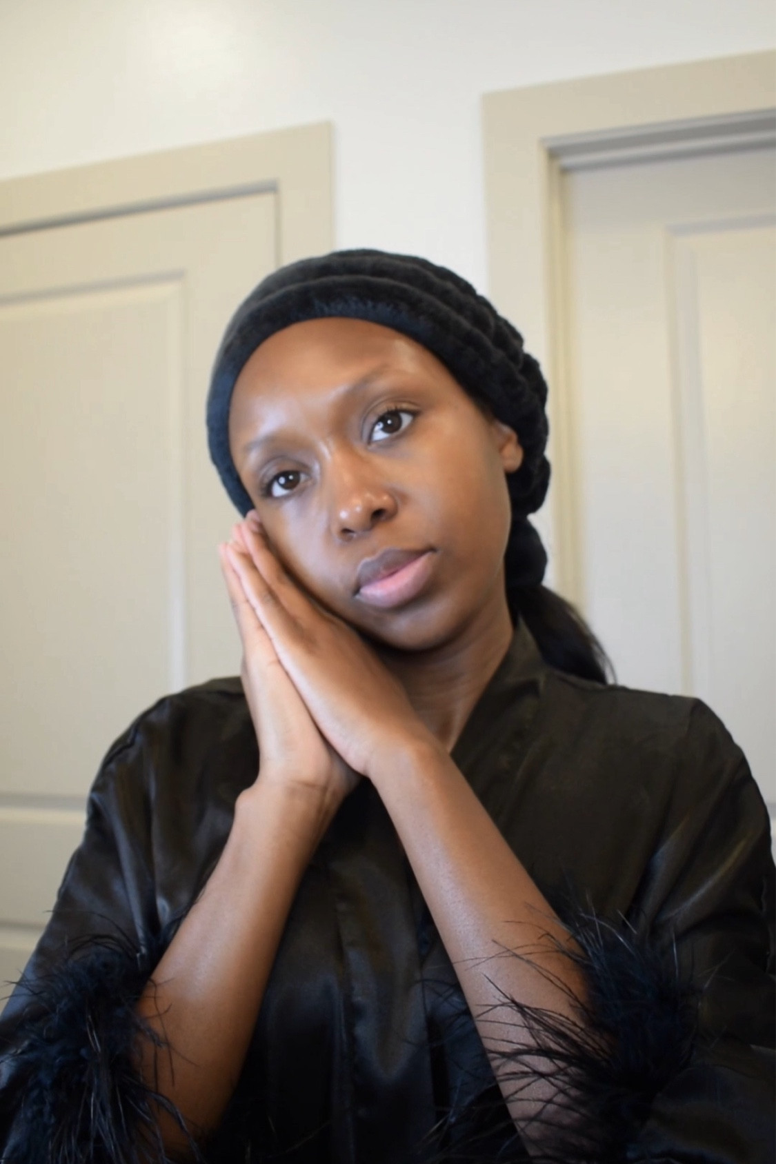 Night Time Essentials 
Headband & Robe 