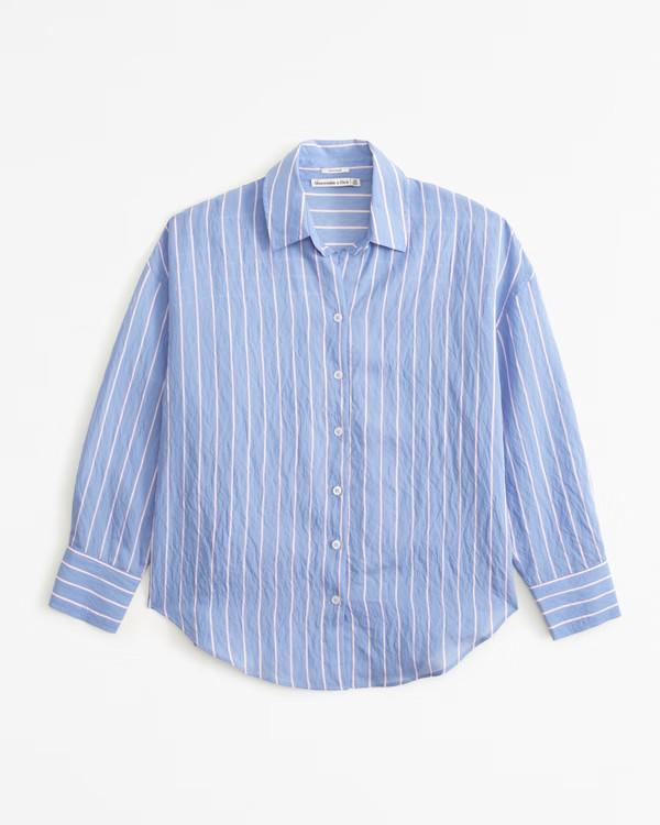Women's Oversized Breezy Shirt | Women's Tops | Abercrombie.com | Abercrombie & Fitch (US)