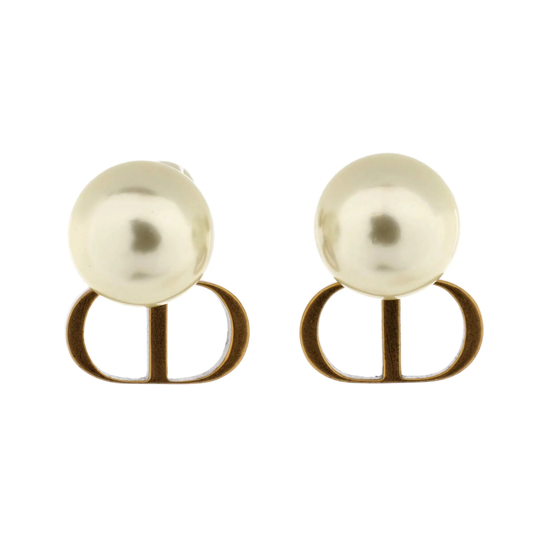 CD Tribales Stud Earrings Metal with Faux Pearls | Shop Simon
