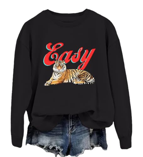 Easy Tiger Sweatshirt, Easy Tiger Shirt, Easy Tiger Sweatshirt Women Men, Easy Tiger Festival Sweatshirt Black | Amazon (US)