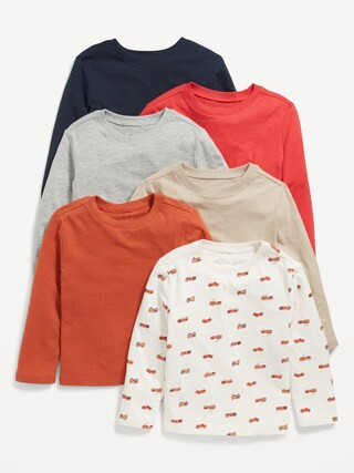 Unisex Long-Sleeve T-Shirt 6-Pack for Toddler | Old Navy (US)