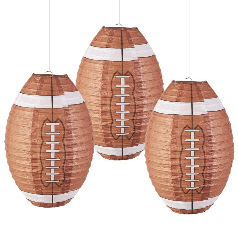 Sunbeauty 3PCS 12" Football Paper Lanterns Hanging Decorations for Super Bowl Birthday Party | Walmart (US)