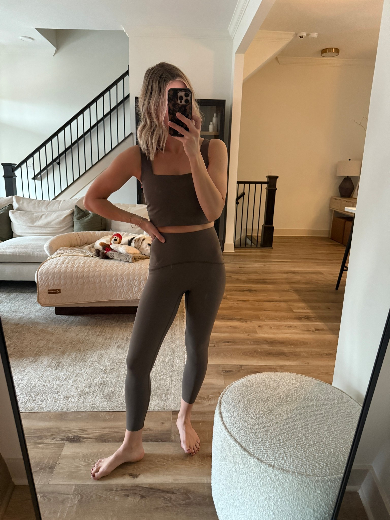 Wearing small 7/8 leggings + tank (code: LAWXSPANX - first time purchase)

#LTKOver40 #LTKFindsUnder100 #LTKActive