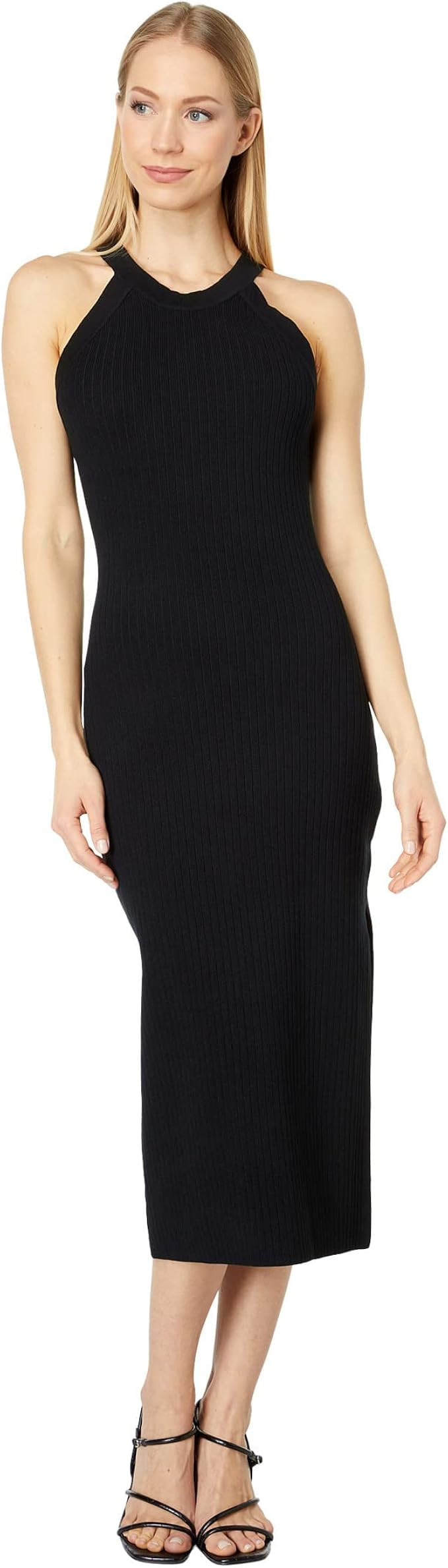 WAYF Ashley Halter Midi Dress with Side Slit | Amazon (US)