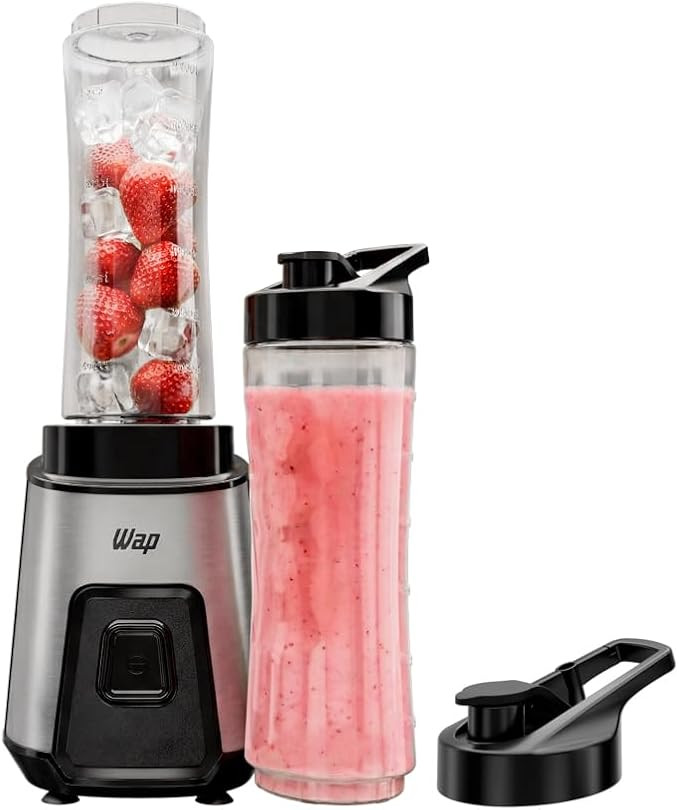 WAP Mini Liquidificador Portátil Blender Go 300W Com 2 Copos Squeeze Tampa e Alça 127V | Amazon (BR)