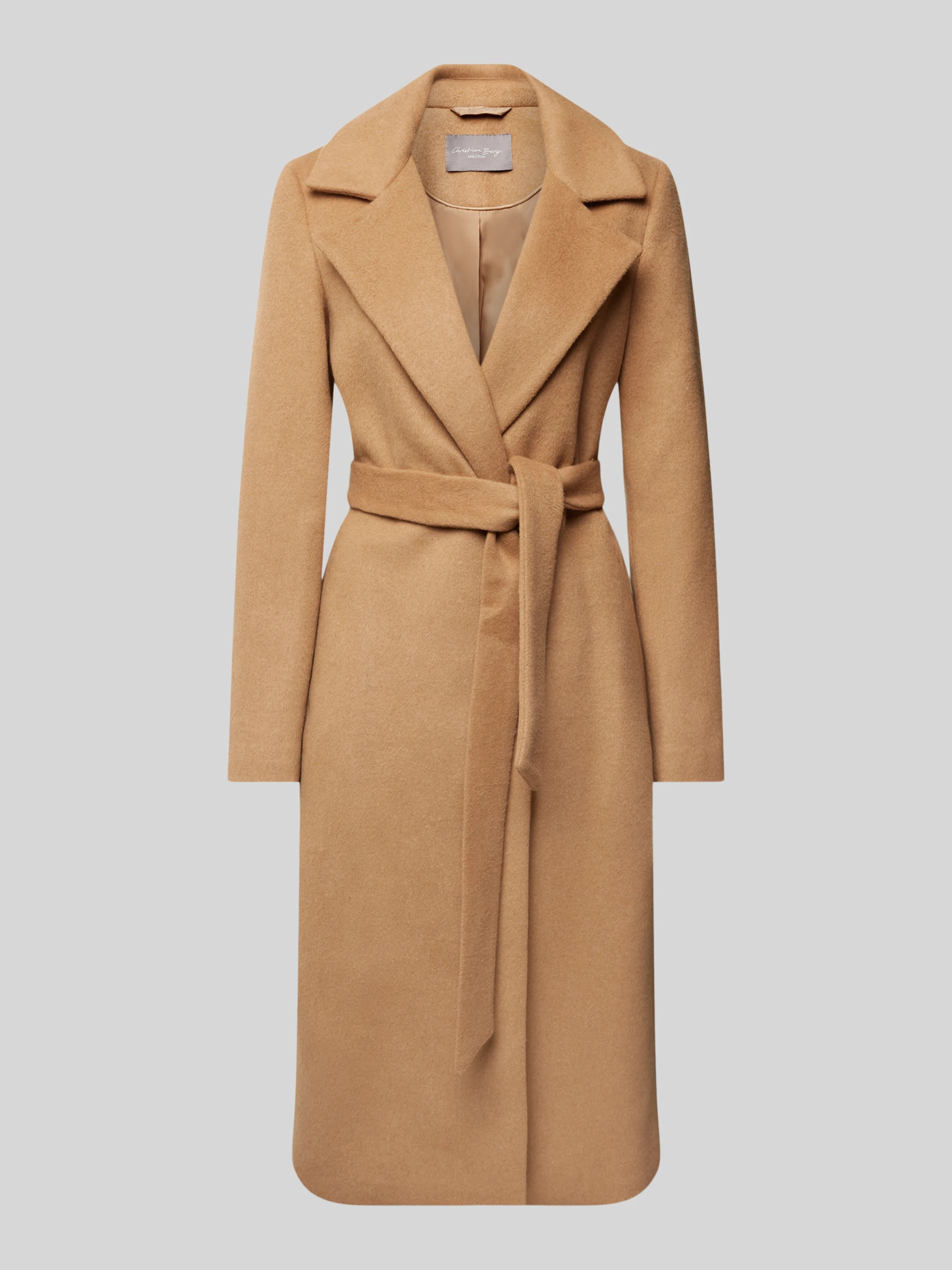 Mantel mit Bindegürtel in camel melange | Peek & Cloppenburg* Düsseldorf DE